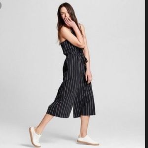 Striped Cropped Jumpsuit